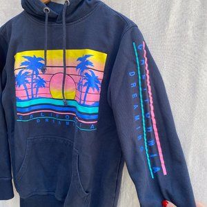 Blue Navy California Dreaming Hoodie Sweatshirt M